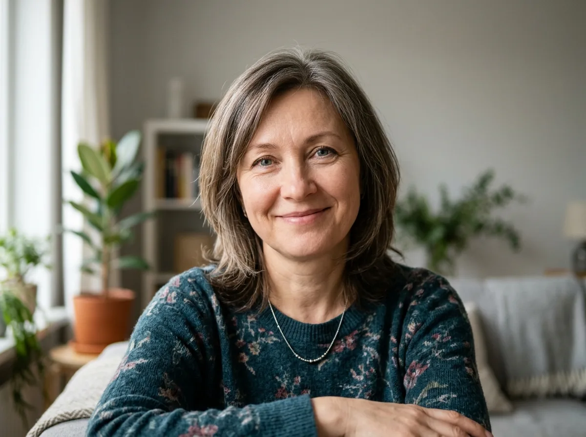 Аватар Марины З., женщина средних лет, нейтральный фон, добродушное выражение лица